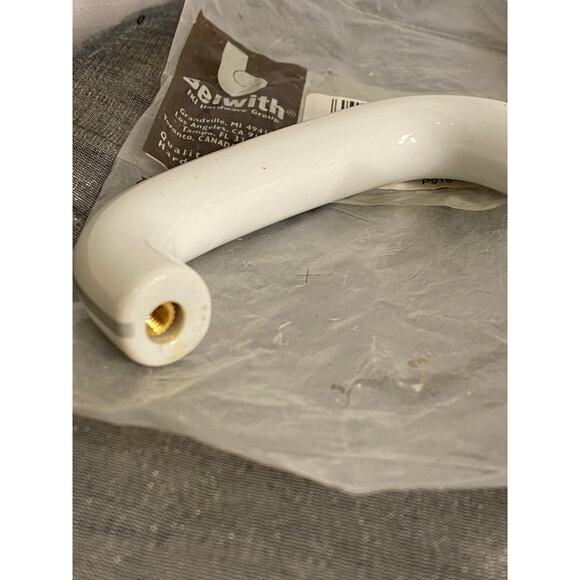 Set of 5 Belwith Drawer Handles White porcelain w gray stripe 3.5 inch NOS - Picture 6 of 8